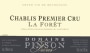 Domaine Pinson Freres Chablis La Foret Premier Cru 2013 Front Label