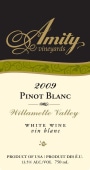 Amity Pinot Blanc 2009 Front Label