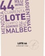Bodega Cuarto Dominio Lote 44 Malbec 2015 Front Label