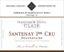 Francoise & Denis Clair Santenay Beaurepaire Premier Cru 2014 Front Label