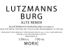 Moric Lutzmannsburg Alte Reben Blaufrankisch 2009 Front Label