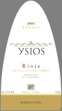 Ysios Reserva 2005 Front Label