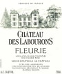 Chateau des Labourons Fleurie Rouge 2013 Front Label
