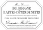 Domaine Meo-Camuzet Bourgogne Hautes-Cotes De Nuits Clos Saint-Philbert Blanc 2012 Front Label