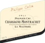 Philippe Colin Chassagne-Montrachet La Maltroie Premier Cru 2011 Front Label