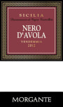 Morgante Nero d'Avola 2012 Front Label