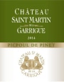 Chateau St. Martin de la Garrigue Picpoul de Pinet 2014 Front Label