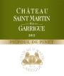 Chateau St. Martin de la Garrigue Picpoul de Pinet 2011 Front Label