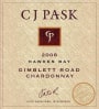 C.J. Pask Winery Gimblett Road Chardonnay 2008 Front Label