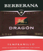 Berberana Dragon Tempranillo 2012 Front Label