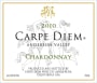 Carpe Diem Anderson Valley Chardonnay 2010 Front Label