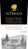 Setriolo Farmhouse Chianti Classico 2009 Front Label
