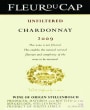 Fleur du Cap Unfiltered Chardonnay 2009 Front Label