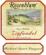Rosenblum Cellars Richard Sauret Vineyard Zinfandel 1999 Front Label