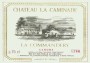Chateau La Caminade Cahors La Commandery 2010 Front Label