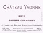 Chateau Yvonne Saumur Champigny Rouge 2011 Front Label