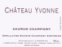 Chateau Yvonne Saumur Champigny Rouge 2013 Front Label