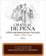 Chateau de Pena Cotes du Roussillon Villages Rouge 2011 Front Label