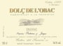 Costers del Siurana Dolc De L'Obac 1998 Front Label