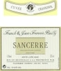 Bailly Reverdy Sancerre Chavignol Blanc 2015 Front Label