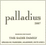 Sadie Family Palladius 2007 Front Label