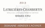Domaine Arnoux-Lachaux Latricieres-Chambertin Grand Cru 2013 Front Label