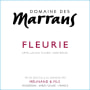 Domaine des Marrans Fleurie 2012 Front Label