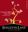 Bergevin Lane Calico Red 2013 Front Label