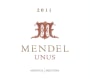 Mendel Unus 2011 Front Label