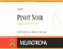 Mezzacorona Pinot Noir 2009 Front Label