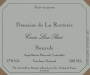 Domaine de la Rectorie Banyuls Cuvee Leon Parce 2011 Front Label