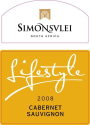 Simonsvlei Lifestyle Cabernet Sauvignon 2008 Front Label