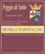 Poggio di Sotto Brunello di Montalcino 2007 Front Label