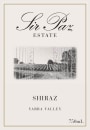 Sir Paz Estate Shiraz 2012 Front Label