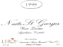 Domaine Leroy Nuits St Georges Aux Lavieres 1999 Front Label