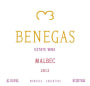 Bodega Benegas Estate Malbec 2012 Front Label