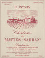 Chateau De Mattes Sabran Corbieres Dionysos 2013 Front Label