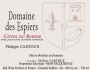 Dom. des Espiers Cotes du Rhone 2014 Front Label