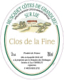 Herbauges Muscadet Cotes de Grandlieu Clos De La Fine 2014 Front Label