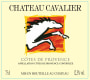 Chateau Cavalier Cotes de Provence Rose 2010 Front Label