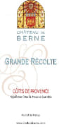 Chateau De Berne Grande Recolte 2011 Front Label