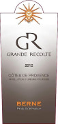 Chateau De Berne Grande Recolte 2012 Front Label