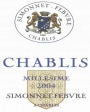 Simonnet-Febvre Chablis 2004 Front Label