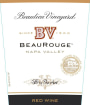 Beaulieu Vineyard Beaurouge 2012 Front Label