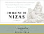 Domaine de Nizas Languedoc Blanc 2010 Front Label