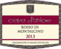 Cava d'Onice Rosso di Montalcino 2013 Front Label