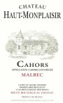 Chateau Haut-Monplaisir Cahors 2013 Front Label