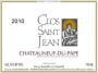 Clos Saint Jean Chateauneuf-du-Pape 2010 Front Label
