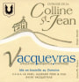 Domaine de la Colline St-Jean Vacqueyras 2014 Front Label