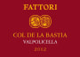 Societa Agricola Fattori Valpolicella Col de la Bastia 2012 Front Label